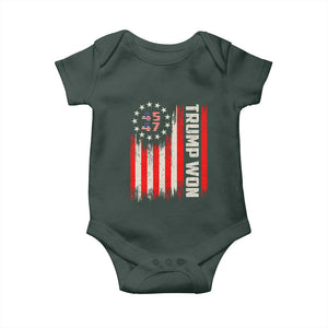 Trump Won 2024 Baby Onesie 45 47 US President American Flag TS02 Print Your Wear