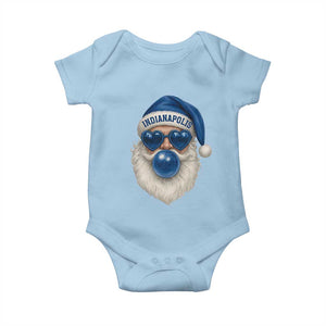 Funny Blue Bubble Santa Indianapolis Baby Onesie Retro Nostalgic Christmas Holiday Gift TS02 Light Blue Print Your Wear