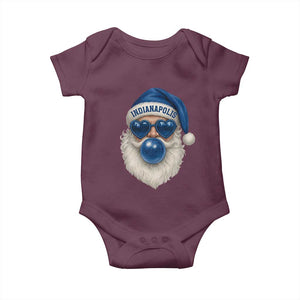 Funny Blue Bubble Santa Indianapolis Baby Onesie Retro Nostalgic Christmas Holiday Gift TS02 Maroon Print Your Wear