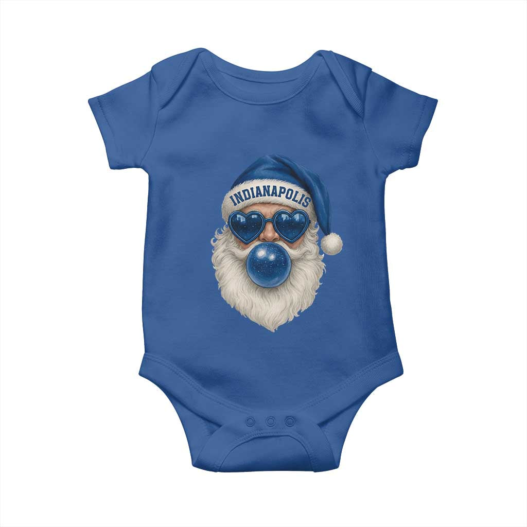 Funny Blue Bubble Santa Indianapolis Baby Onesie Retro Nostalgic Christmas Holiday Gift TS02 Royal Blue Print Your Wear