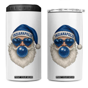Funny Blue Bubble Santa Indianapolis 4 in 1 Can Cooler Tumbler Retro Nostalgic Christmas Holiday Gift TS02 One Size: 16 oz White Print Your Wear