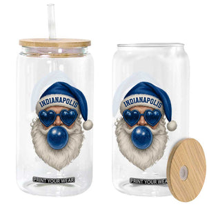 Funny Blue Bubble Santa Indianapolis Glass Can Retro Nostalgic Christmas Holiday Gift TS02 Print Your Wear
