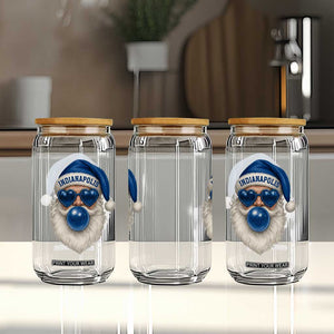 Funny Blue Bubble Santa Indianapolis Glass Can Retro Nostalgic Christmas Holiday Gift TS02 Print Your Wear