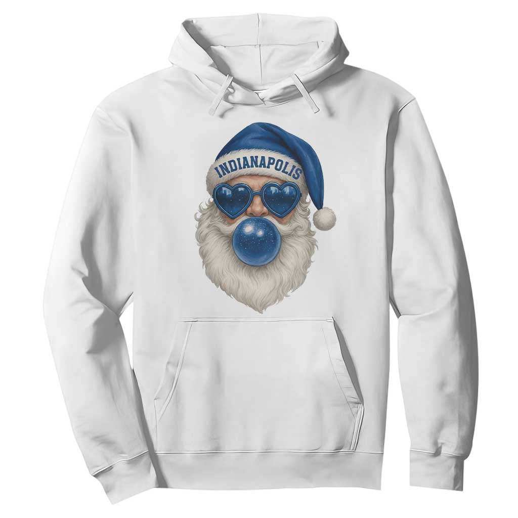 Funny Blue Bubble Santa Indianapolis Hoodie Retro Nostalgic Christmas Holiday Gift TS02 White Print Your Wear