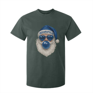 Funny Blue Bubble Santa Indianapolis T Shirt For Kid Retro Nostalgic Christmas Holiday Gift TS02 Dark Forest Green Print Your Wear