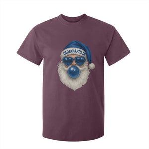 Funny Blue Bubble Santa Indianapolis T Shirt For Kid Retro Nostalgic Christmas Holiday Gift TS02 Maroon Print Your Wear