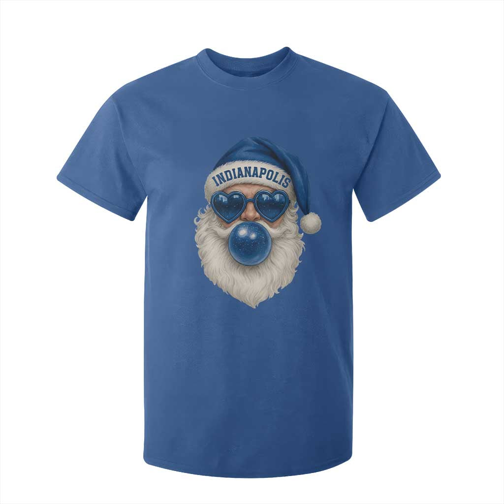 Funny Blue Bubble Santa Indianapolis T Shirt For Kid Retro Nostalgic Christmas Holiday Gift TS02 Royal Blue Print Your Wear