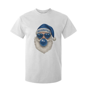 Funny Blue Bubble Santa Indianapolis T Shirt For Kid Retro Nostalgic Christmas Holiday Gift TS02 White Print Your Wear