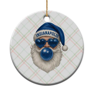 Funny Blue Bubble Santa Indianapolis Ceramic Ornament Retro Nostalgic Christmas Holiday Gift TS02 1pc Christmas Plaid Print Your Wear