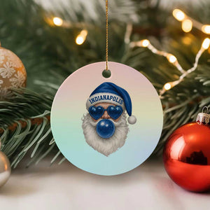 Funny Blue Bubble Santa Indianapolis Ceramic Ornament Retro Nostalgic Christmas Holiday Gift TS02 1pc Pastel Print Your Wear