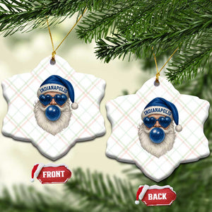 Funny Blue Bubble Santa Indianapolis Ceramic Ornament Retro Nostalgic Christmas Holiday Gift TS02 Print Your Wear