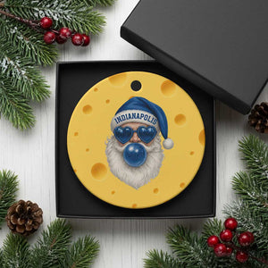 Funny Blue Bubble Santa Indianapolis Ceramic Ornament Retro Nostalgic Christmas Holiday Gift TS02 1pc Yellow Cheese Print Your Wear