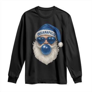 Funny Blue Bubble Santa Indianapolis Long Sleeve Shirt Retro Nostalgic Christmas Holiday Gift TS02 Black Print Your Wear
