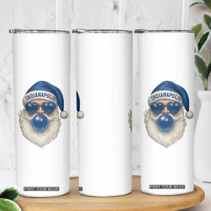 Funny Blue Bubble Santa Indianapolis Skinny Tumbler Retro Nostalgic Christmas Holiday Gift TS02 Print Your Wear