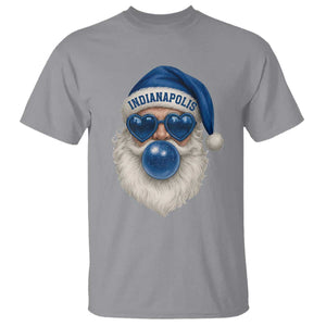 Funny Blue Bubble Santa Indianapolis T Shirt Retro Nostalgic Christmas Holiday Gift TS02 Sport Gray Print Your Wear