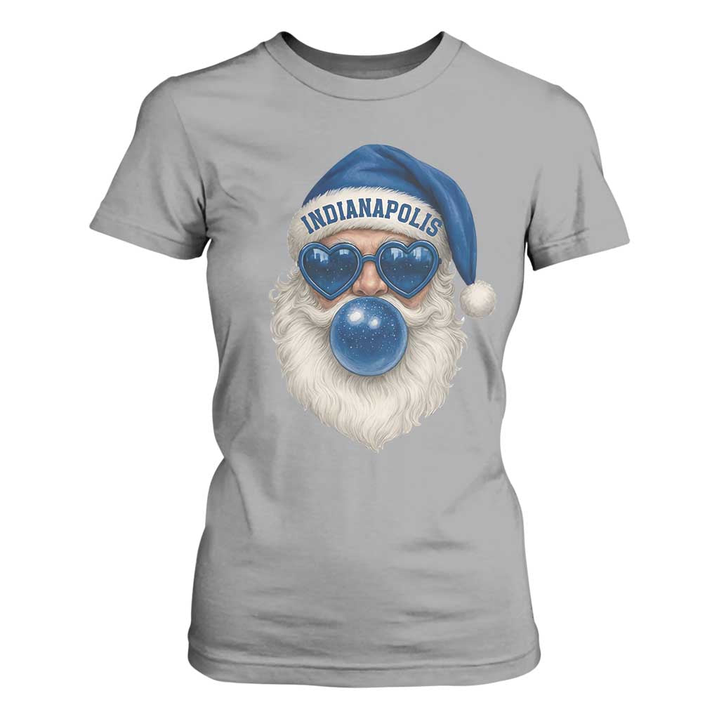 Funny Blue Bubble Santa Indianapolis T Shirt For Women Retro Nostalgic Christmas Holiday Gift TS02 Sport Gray Print Your Wear