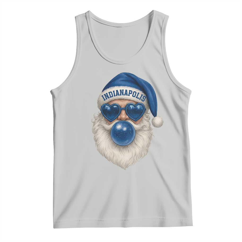 Funny Blue Bubble Santa Indianapolis Tank Top Retro Nostalgic Christmas Holiday Gift TS02 Ash Print Your Wear