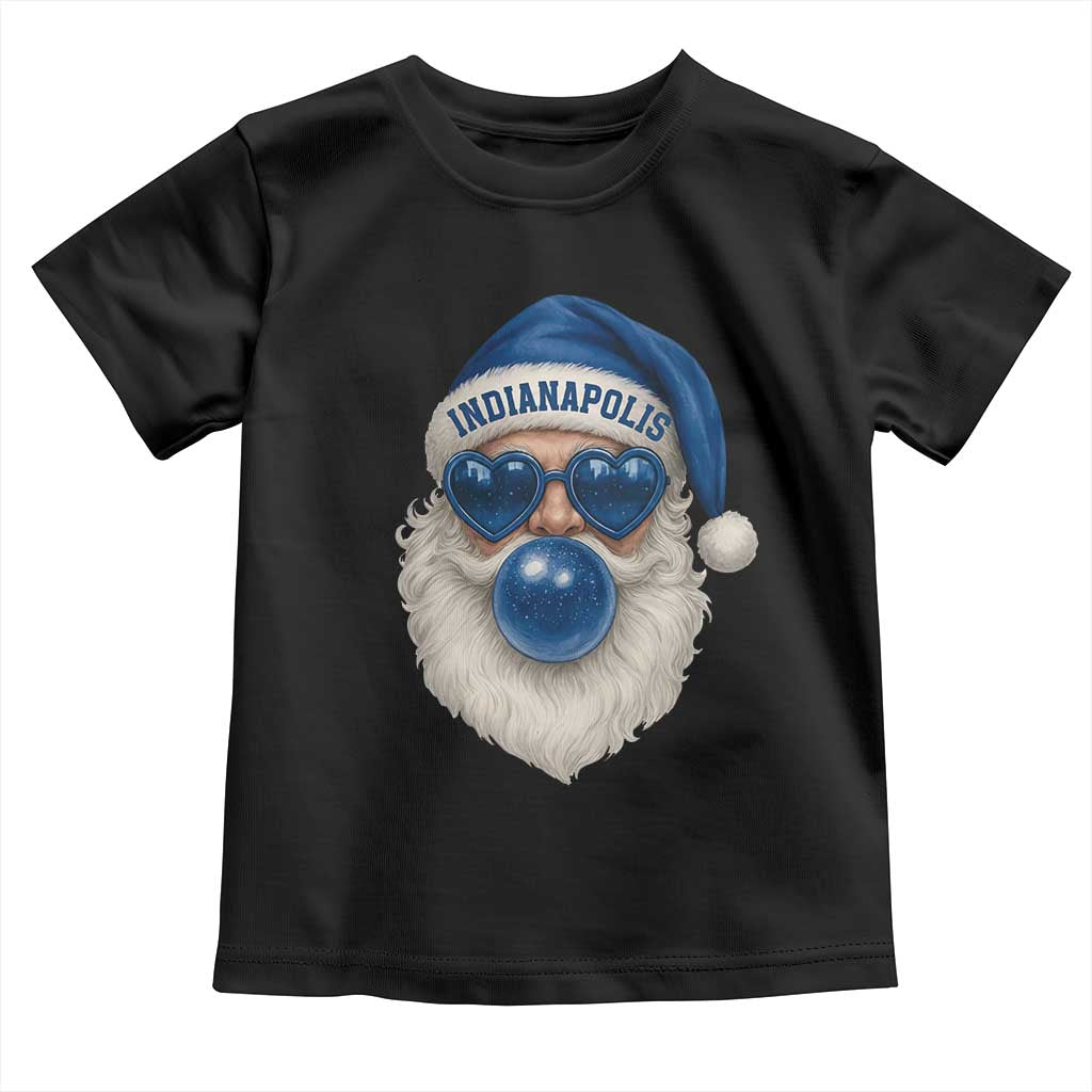 Funny Blue Bubble Santa Indianapolis Toddler T Shirt Retro Nostalgic Christmas Holiday Gift TS02 Black Print Your Wear