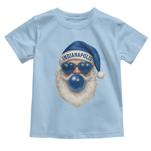 Funny Blue Bubble Santa Indianapolis Toddler T Shirt Retro Nostalgic Christmas Holiday Gift TS02 Light Blue Print Your Wear