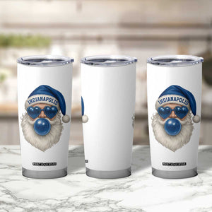 Funny Blue Bubble Santa Indianapolis Tumbler Cup Retro Nostalgic Christmas Holiday Gift TS02 Print Your Wear