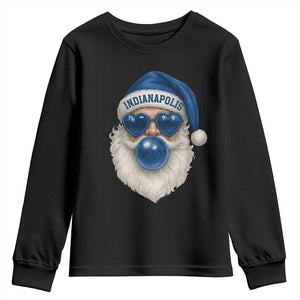 Funny Blue Bubble Santa Indianapolis Youth Sweatshirt Retro Nostalgic Christmas Holiday Gift TS02 Black Print Your Wear