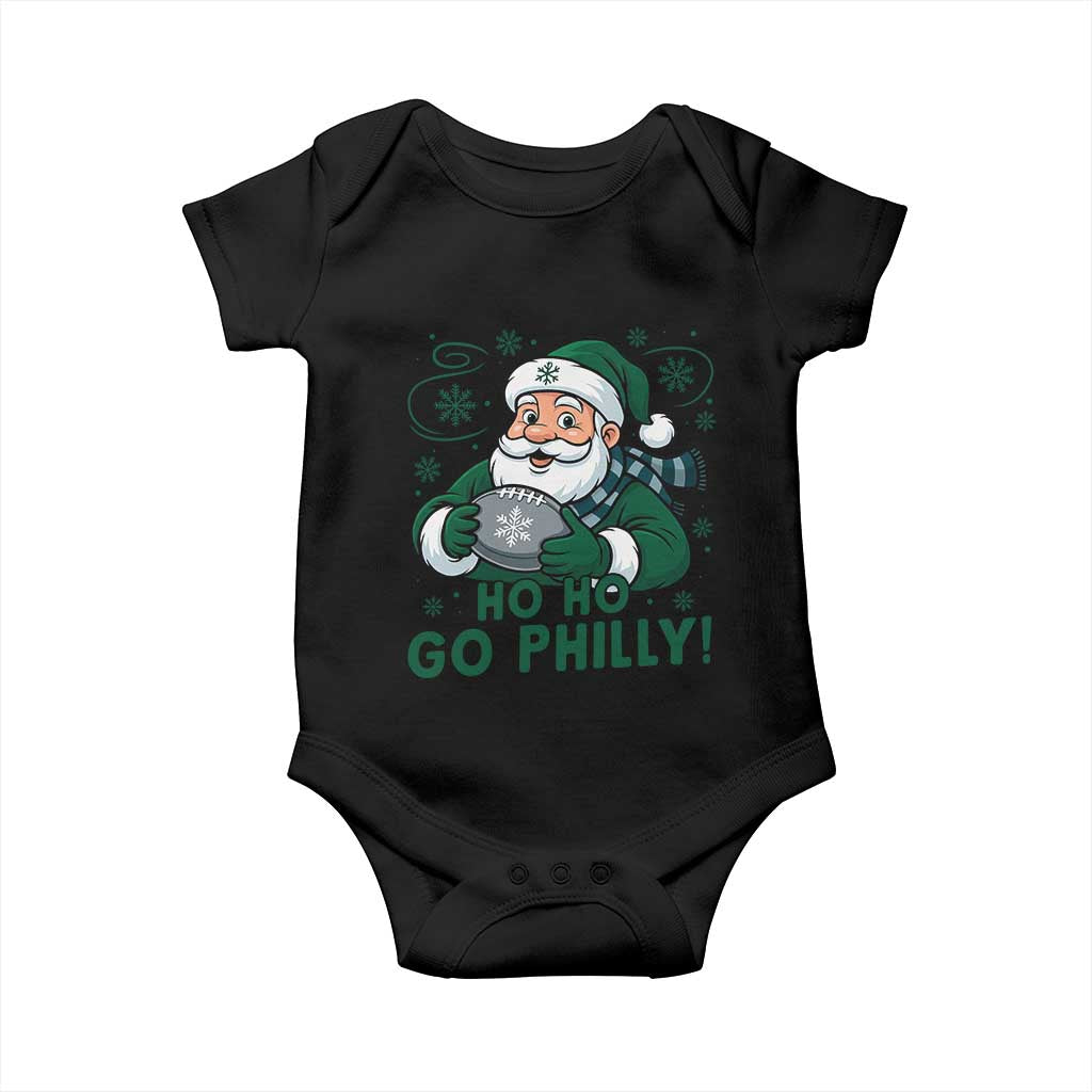 Funny Green Santa Ho Ho Go Philly Baby Onesie Retro Nostalgic Philadelphia Pride Christmas Gift TS02 Black Print Your Wear