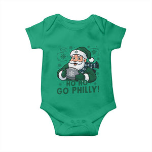 Funny Green Santa Ho Ho Go Philly Baby Onesie Retro Nostalgic Philadelphia Pride Christmas Gift TS02 Irish Green Print Your Wear