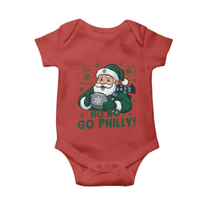 Funny Green Santa Ho Ho Go Philly Baby Onesie Retro Nostalgic Philadelphia Pride Christmas Gift TS02 Red Print Your Wear