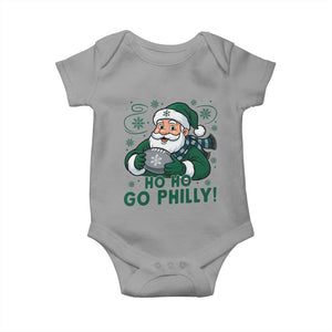 Funny Green Santa Ho Ho Go Philly Baby Onesie Retro Nostalgic Philadelphia Pride Christmas Gift TS02 Sport Gray Print Your Wear