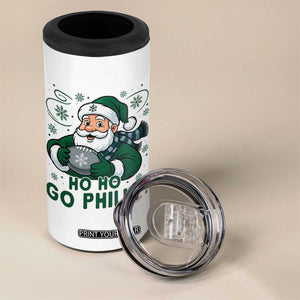 Funny Green Santa Ho Ho Go Philly 4 in 1 Can Cooler Tumbler Retro Nostalgic Philadelphia Pride Christmas Gift TS02 Print Your Wear