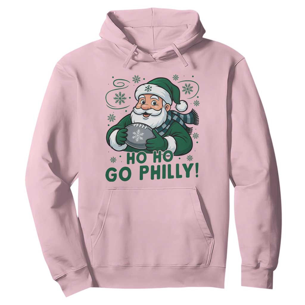 Funny Green Santa Ho Ho Go Philly Hoodie Retro Nostalgic Philadelphia Pride Christmas Gift TS02 Light Pink Print Your Wear
