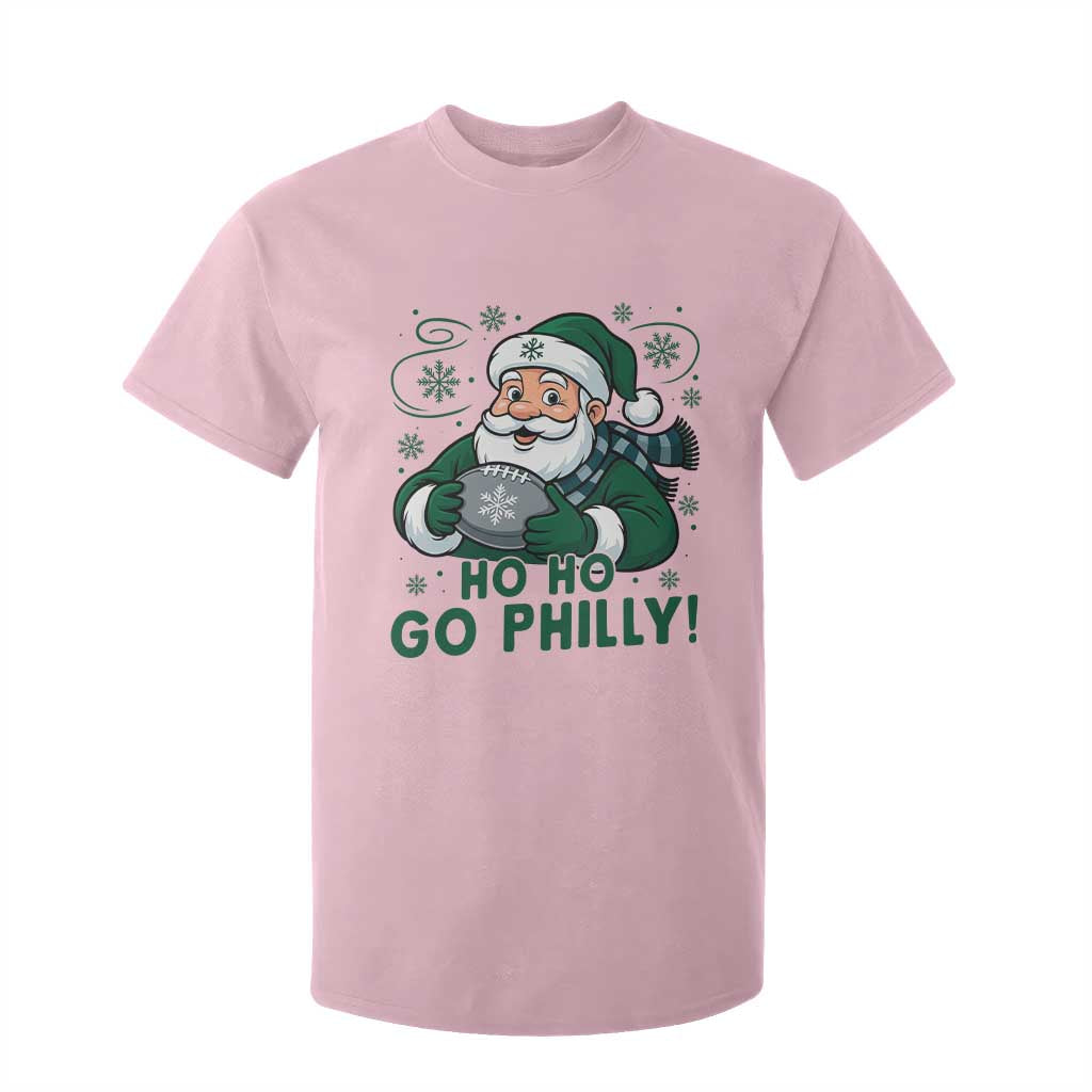 Funny Green Santa Ho Ho Go Philly T Shirt For Kid Retro Nostalgic Philadelphia Pride Christmas Gift TS02 Light Pink Print Your Wear