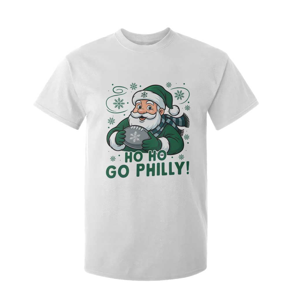 Funny Green Santa Ho Ho Go Philly T Shirt For Kid Retro Nostalgic Philadelphia Pride Christmas Gift TS02 White Print Your Wear
