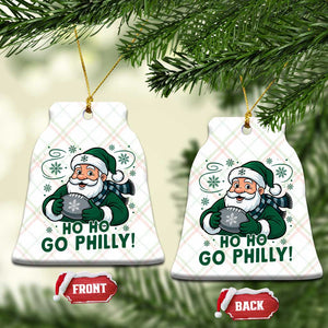 Funny Green Santa Ho Ho Go Philly Ceramic Ornament Retro Nostalgic Philadelphia Pride Christmas Gift TS02 Print Your Wear