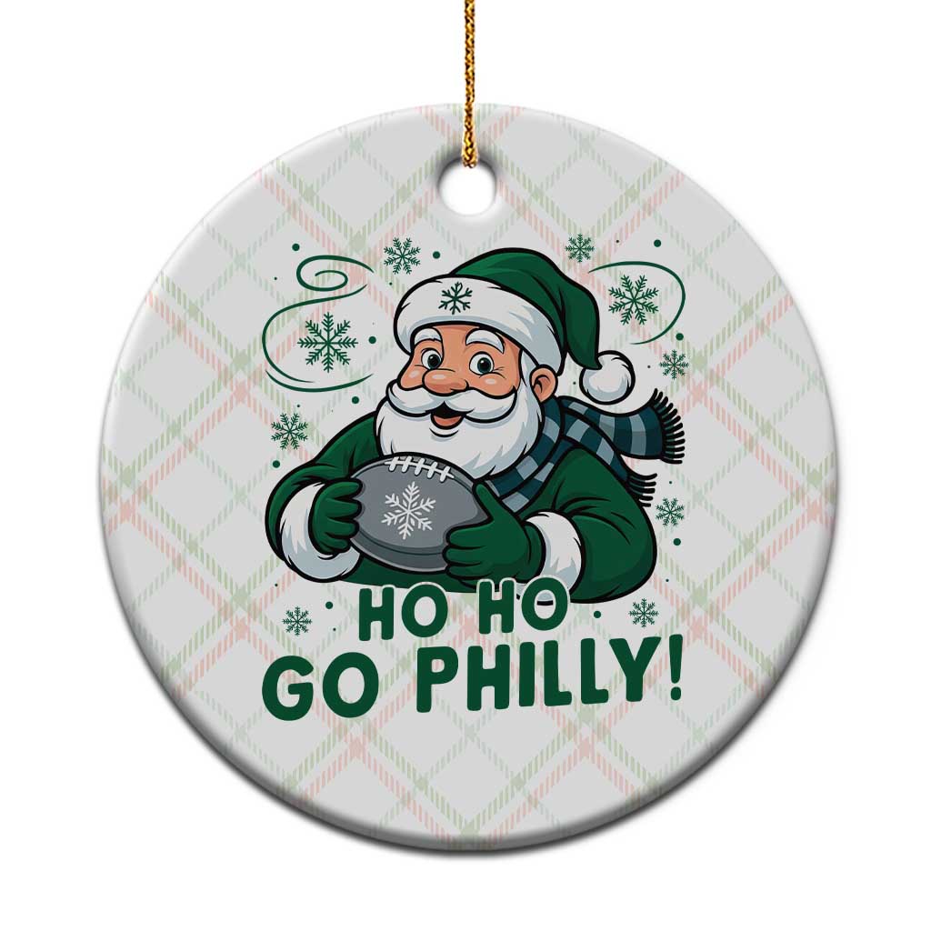 Funny Green Santa Ho Ho Go Philly Ceramic Ornament Retro Nostalgic Philadelphia Pride Christmas Gift TS02 1pc Christmas Plaid Print Your Wear