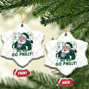 Funny Green Santa Ho Ho Go Philly Ceramic Ornament Retro Nostalgic Philadelphia Pride Christmas Gift TS02 Print Your Wear