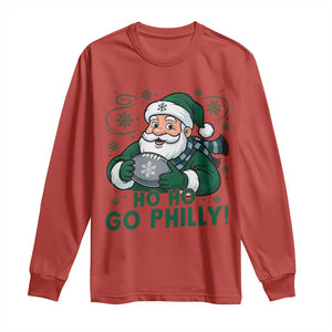 Funny Green Santa Ho Ho Go Philly Long Sleeve Shirt Retro Nostalgic Philadelphia Pride Christmas Gift TS02 Red Print Your Wear