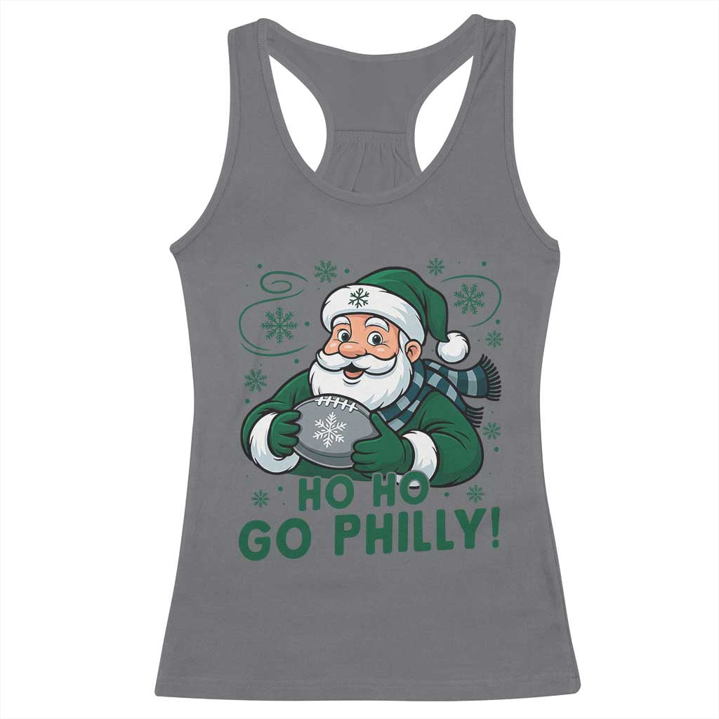 Funny Green Santa Ho Ho Go Philly Racerback Tank Top Retro Nostalgic Philadelphia Pride Christmas Gift TS02 Charcoal Print Your Wear