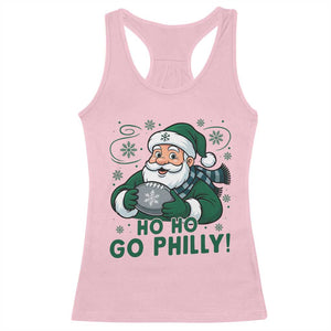 Funny Green Santa Ho Ho Go Philly Racerback Tank Top Retro Nostalgic Philadelphia Pride Christmas Gift TS02 Light Pink Print Your Wear