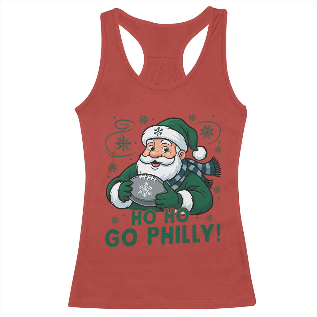 Funny Green Santa Ho Ho Go Philly Racerback Tank Top Retro Nostalgic Philadelphia Pride Christmas Gift TS02 Red Print Your Wear