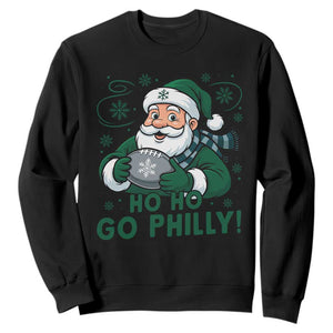 Funny Green Santa Ho Ho Go Philly Sweatshirt Retro Nostalgic Philadelphia Pride Christmas Gift TS02 Black Print Your Wear