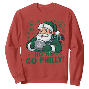 Funny Green Santa Ho Ho Go Philly Sweatshirt Retro Nostalgic Philadelphia Pride Christmas Gift TS02 Red Print Your Wear