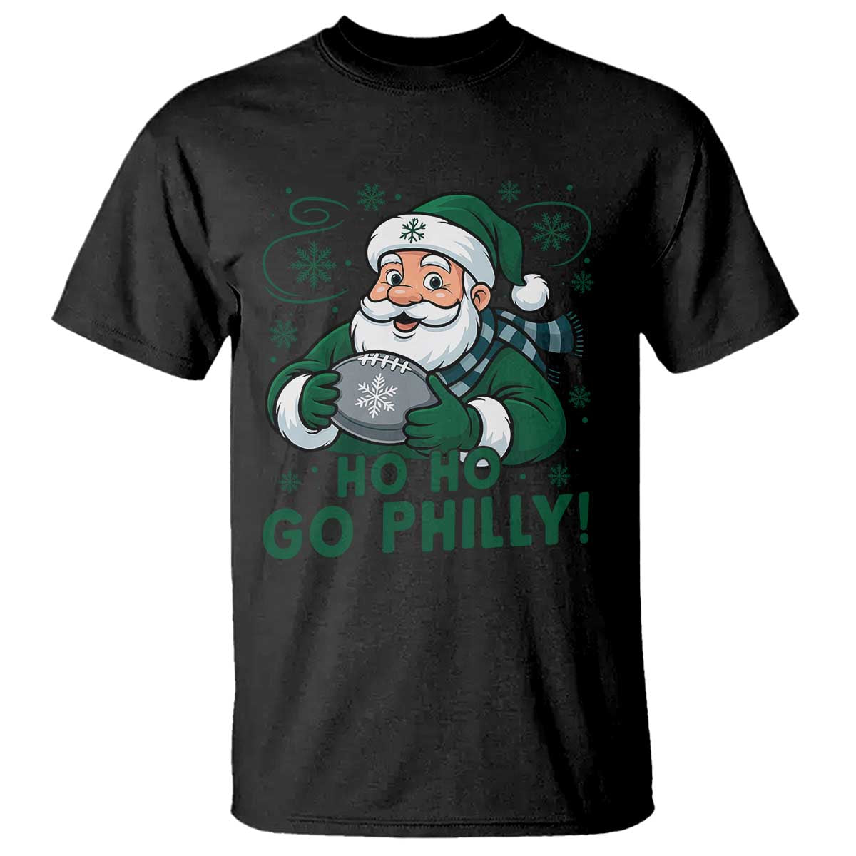 Funny Green Santa Ho Ho Go Philly T Shirt Retro Nostalgic Philadelphia Pride Christmas Gift TS02 Black Print Your Wear
