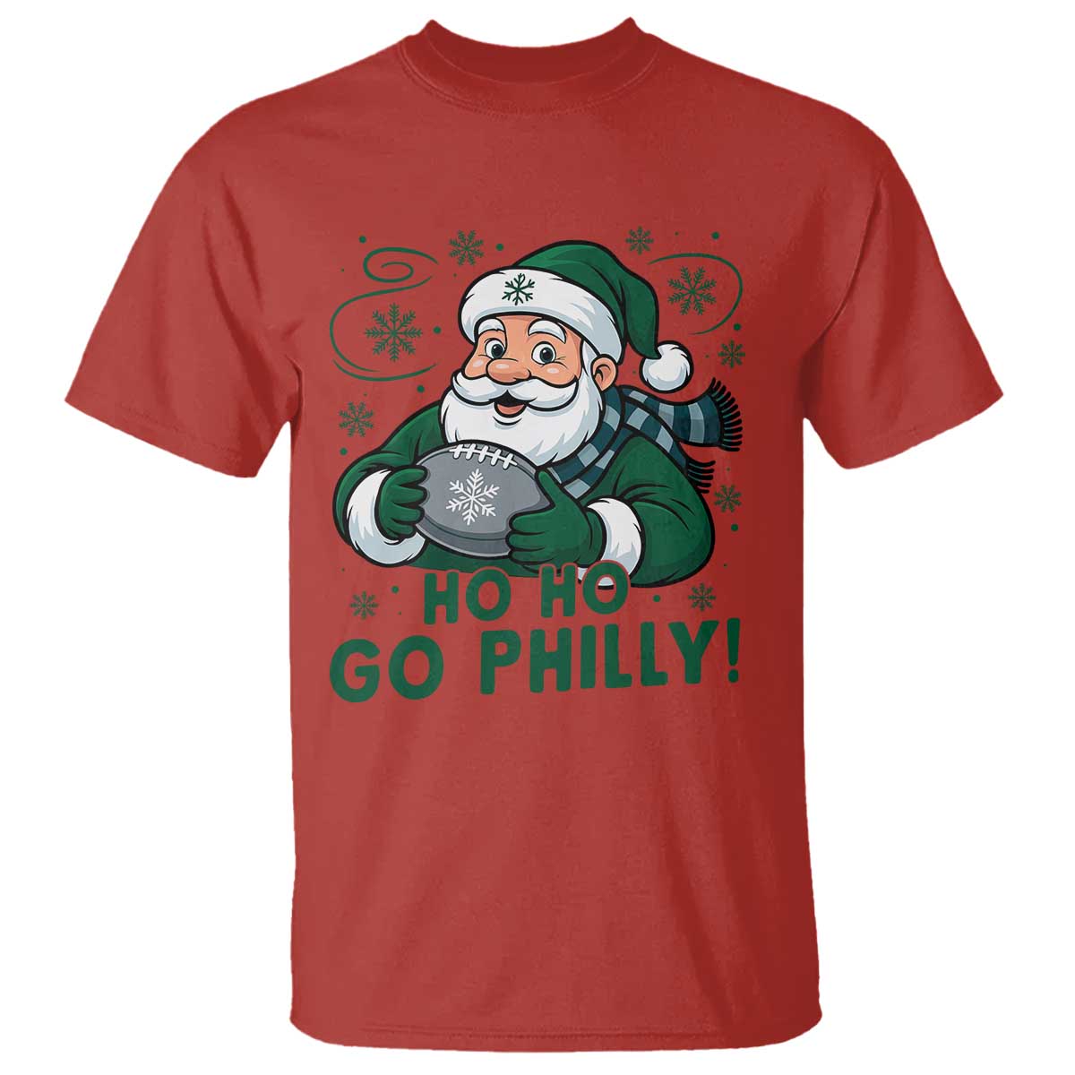 Funny Green Santa Ho Ho Go Philly T Shirt Retro Nostalgic Philadelphia Pride Christmas Gift TS02 Red Print Your Wear