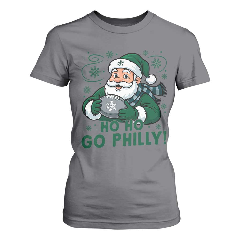 Funny Green Santa Ho Ho Go Philly T Shirt For Women Retro Nostalgic Philadelphia Pride Christmas Gift TS02 Charcoal Print Your Wear