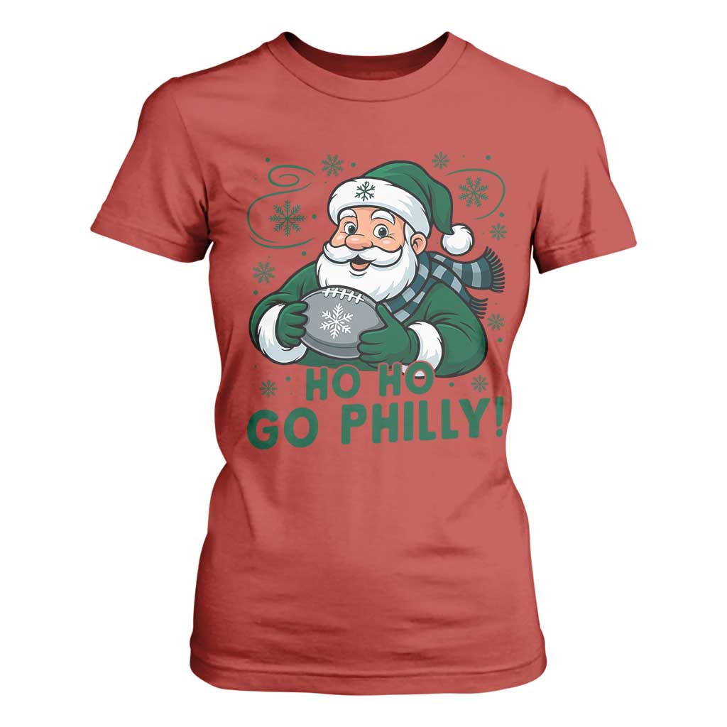 Funny Green Santa Ho Ho Go Philly T Shirt For Women Retro Nostalgic Philadelphia Pride Christmas Gift TS02 Red Print Your Wear