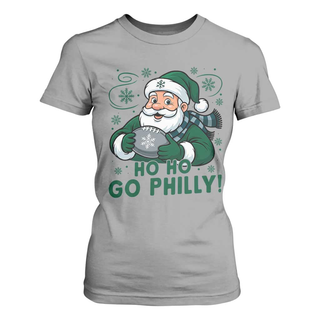 Funny Green Santa Ho Ho Go Philly T Shirt For Women Retro Nostalgic Philadelphia Pride Christmas Gift TS02 Sport Gray Print Your Wear
