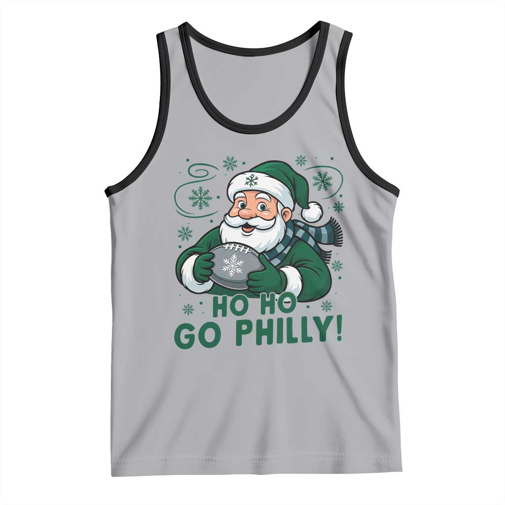Funny Green Santa Ho Ho Go Philly Tank Top Retro Nostalgic Philadelphia Pride Christmas Gift TS02 Athletic Heather Black Print Your Wear