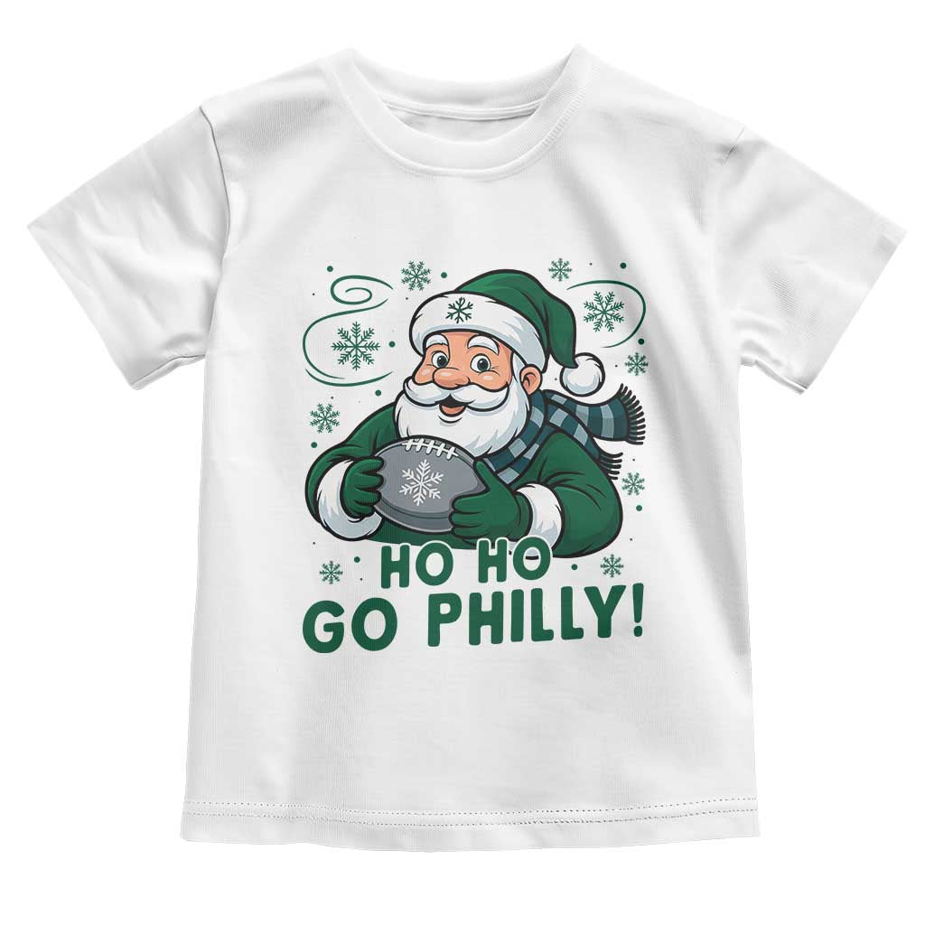 Funny Green Santa Ho Ho Go Philly Toddler T Shirt Retro Nostalgic Philadelphia Pride Christmas Gift TS02 White Print Your Wear