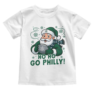 Funny Green Santa Ho Ho Go Philly Toddler T Shirt Retro Nostalgic Philadelphia Pride Christmas Gift TS02 White Print Your Wear